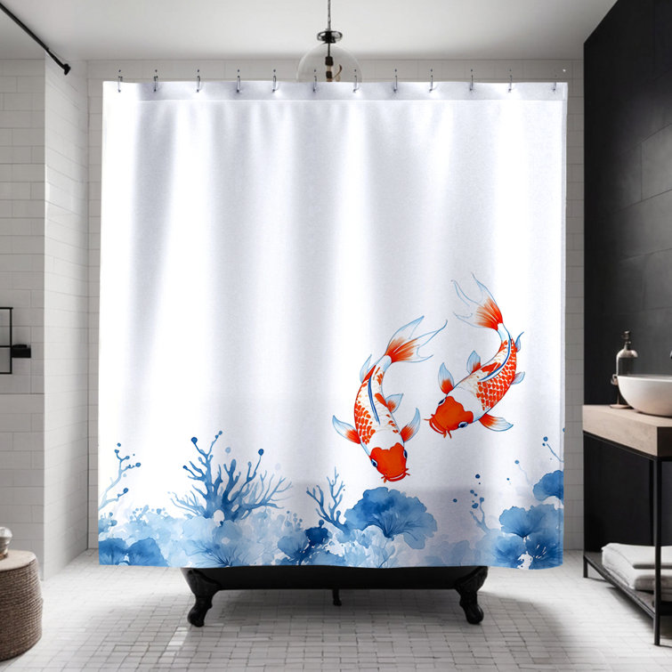 ULLI HOME Allamo Koi Fish Shower Curtain Wayfair Canada